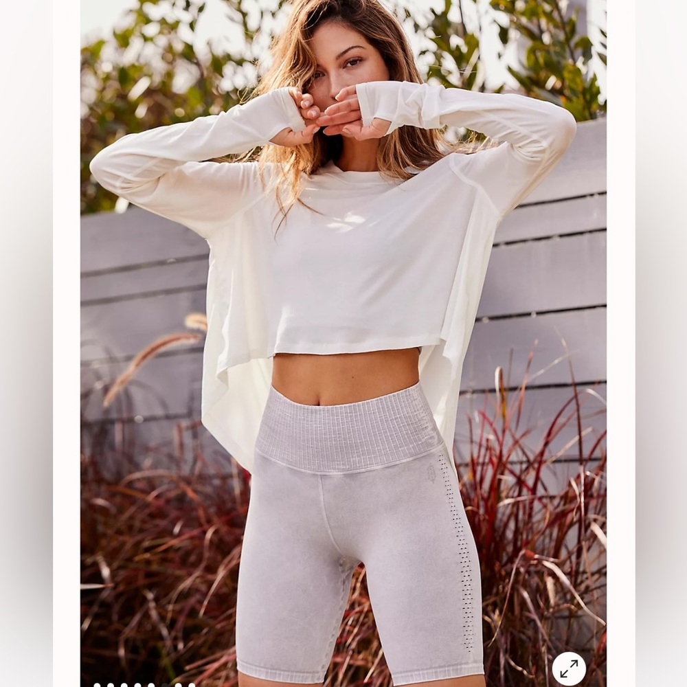 Free People Movement Good Karma Bike Short // XS/S // Ice Gray